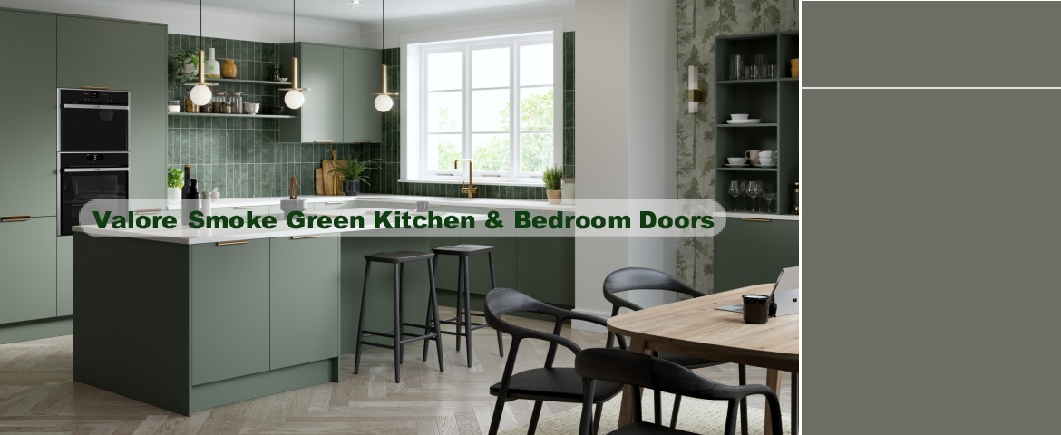 Valore Smoke Green Kitchen / Bedroom Doors