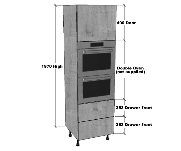 Double Oven Housing 2 Pan Drawers Dimensions