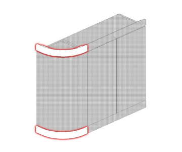 Vivo Curved Square end Cornice/Pelmet