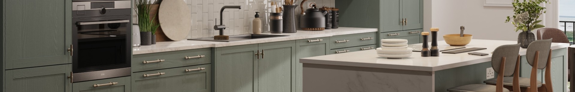 Waterford Slim frame Shaker kitchen doors Banner