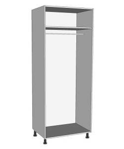 Double Wardrobe Single Hanging below top shelf