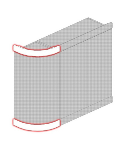 Windsor curved straight cornice/pelmet
