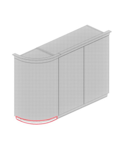 Windsor curved tangent pelmet