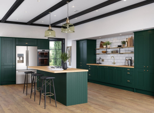 Cartmel Fir Green Shaker kitchen door