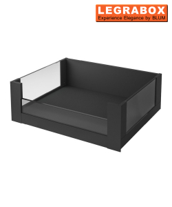 Legrabox Free Clear Glass height Internal (177mm) - Carbon Black