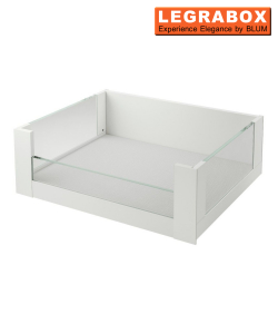 Legrabox Free Clear Glass height Internal (177mm) - Silk White