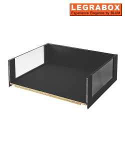 Legrabox Free Clear Glass C height (177mm) - Carbon Black