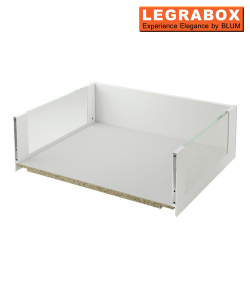 Legrabox Free Clear Glass C height (177mm) - Silk White