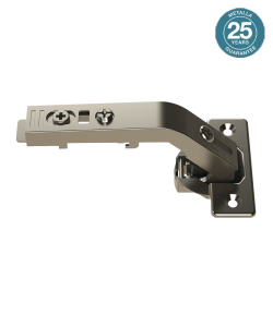 135&deg; Quick fixing Metalla 310 Pie-Cut Corner Hinge & plate set (Inset)
