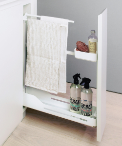 LIBELL White Pull Out with Towel rail for 150mm Base unit