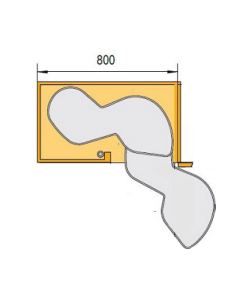 Storage Systems for 800mm Blank Corner with 400mm Door