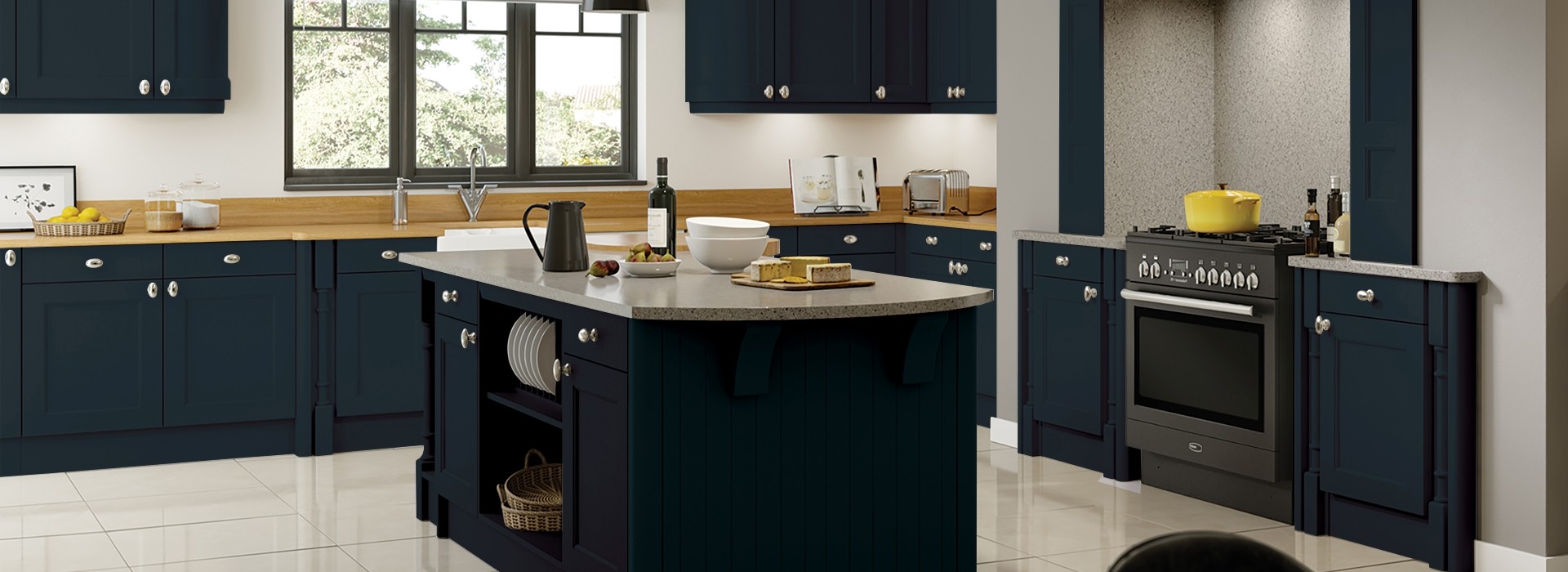 Windsor Indigo Timber Kitchen Doors
