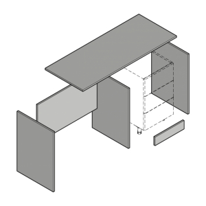 Cladding Pack for 1300mm Dressing Table
