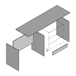 Cladding Pack for 1500mm Dressing Table
