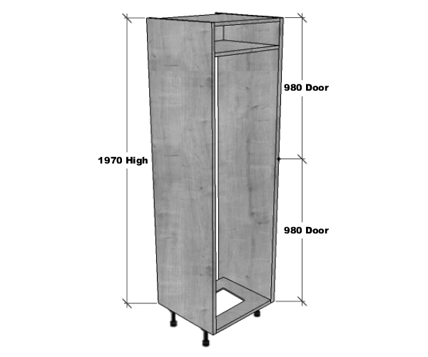 50/50 Fridge Freezer Housing dimensions