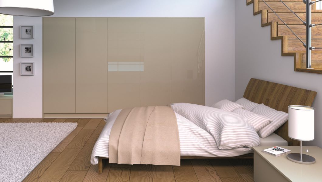 Zurfiz Ultra-Gloss Metallic Champagne Bedroom