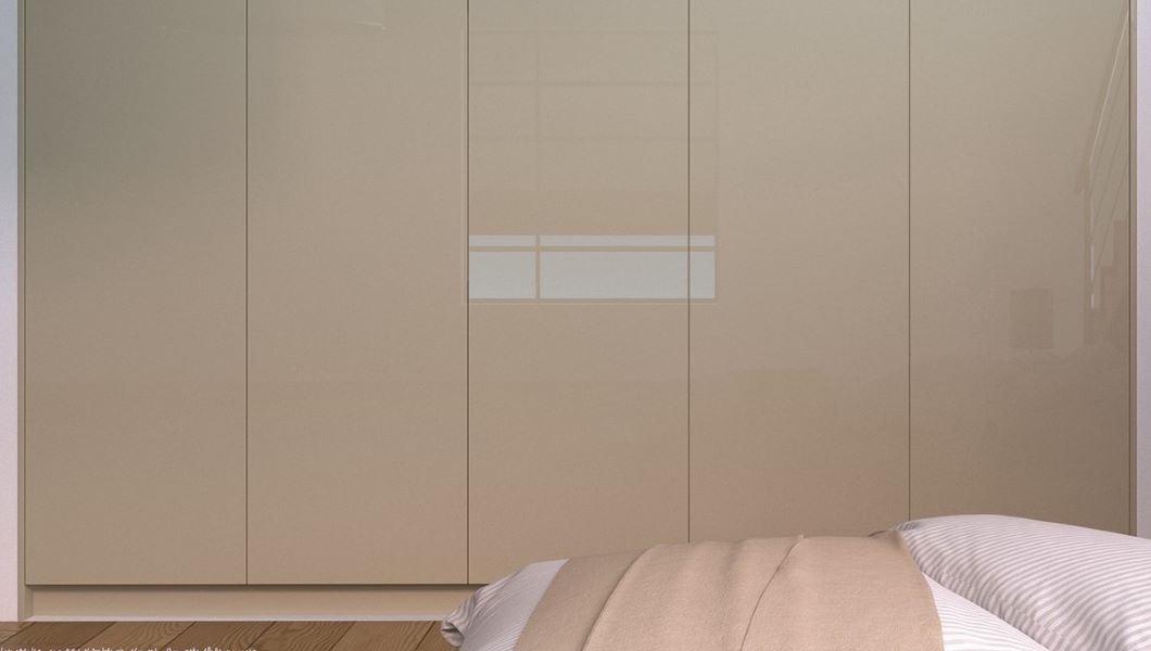 Zurfiz Ultra-Gloss Metallic Champagne Bedroom detail